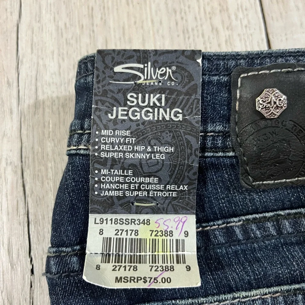 Silver Jeans Suki Jegging Mid Rise Size 28x31 NWT - Picture 16 of 16